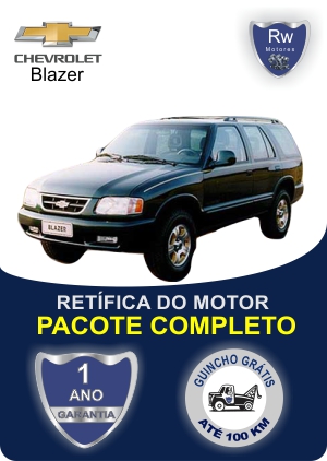 Retífica de motor Chevrolet Blazer com garantia pacote completo Rw motores
